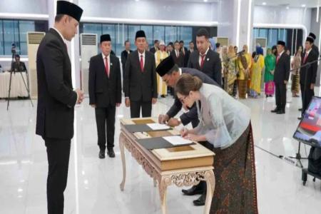 Mentri AHY Lantik 67 Pejabat Struktuta