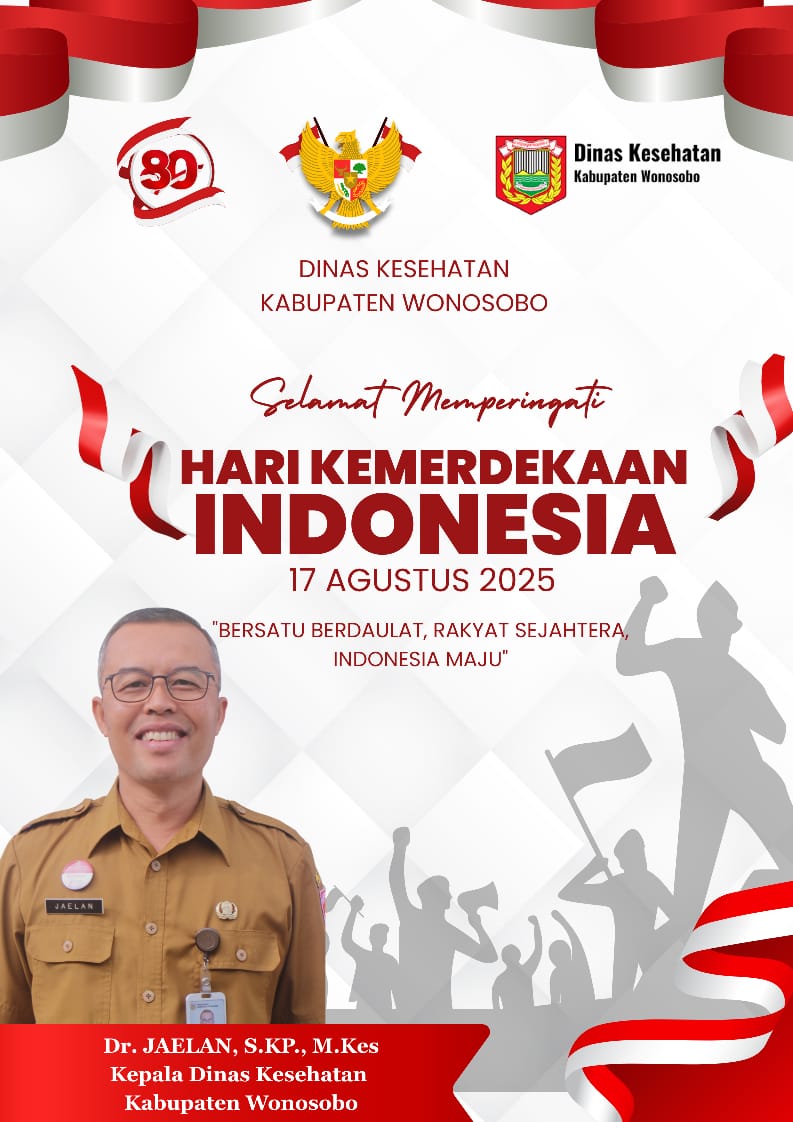 Dinas kesehatan kabupaten Wonosobo Mengucapkan Dirgahayu Republik Indo
